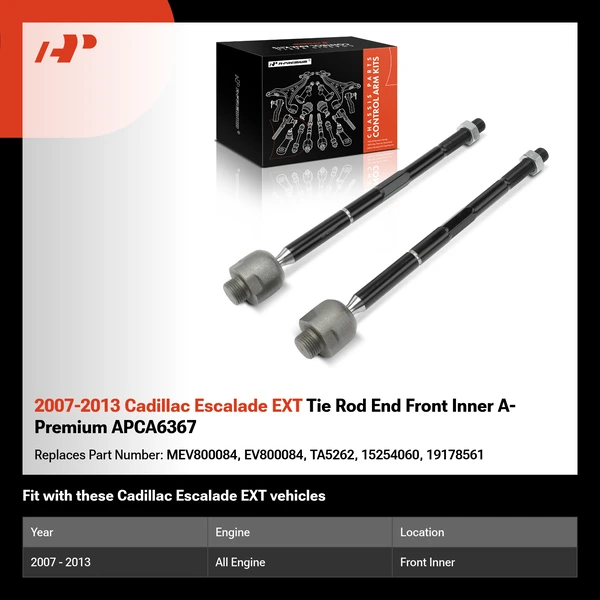2007-2013 Cadillac Escalade EXT Tie Rod End Front Inner A-Premium APCA6367