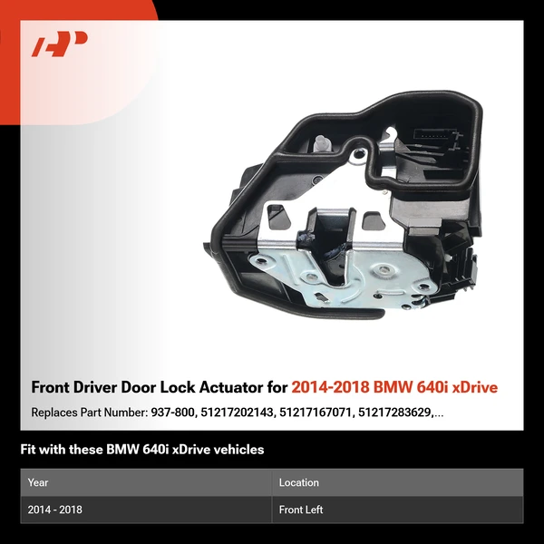 Front Driver Door Lock Actuator for 2014-2018 BMW 640i xDrive