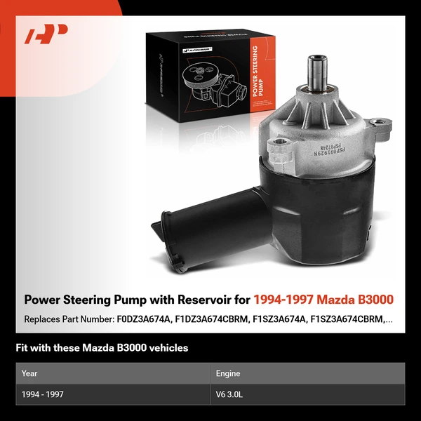 Power Steering Pump with Reservoir for 1994-1997 Mazda B3000