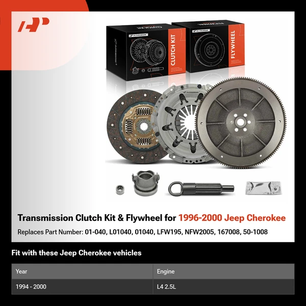 Transmission Clutch Kit & Flywheel for 1996-2000 Jeep Cherokee