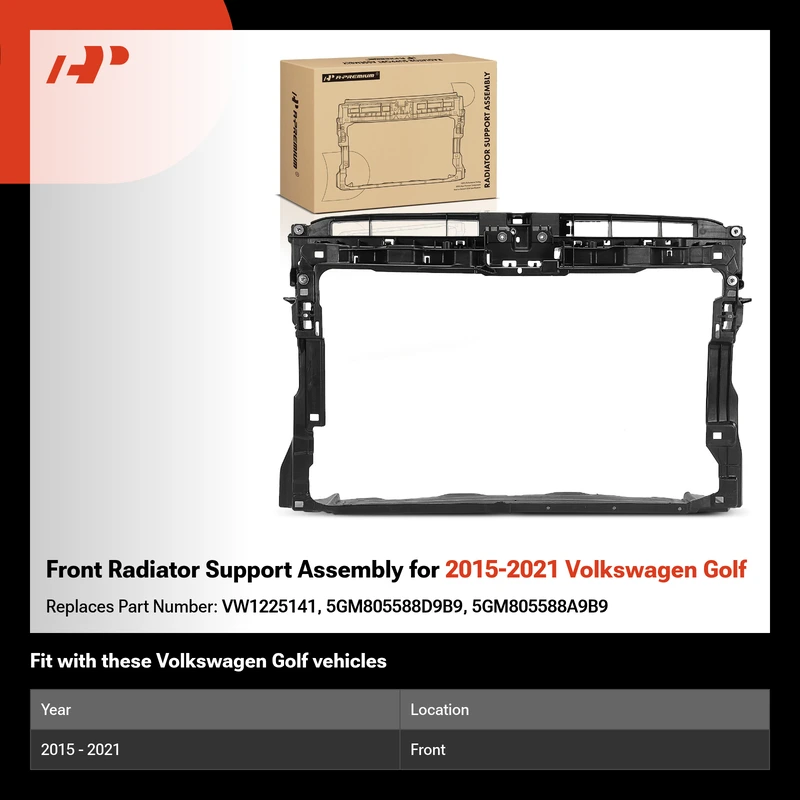 Front Radiator Support Assembly for 2015-2021 Volkswagen Golf