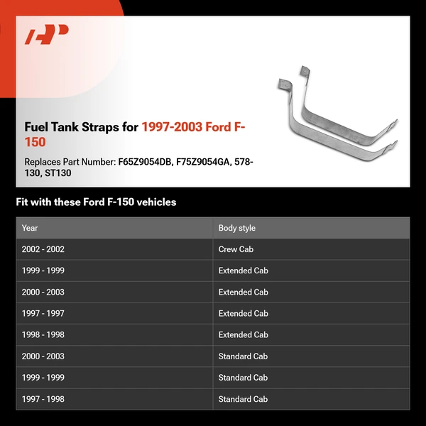 Fuel Tank Straps for 1997-2003 Ford F-150