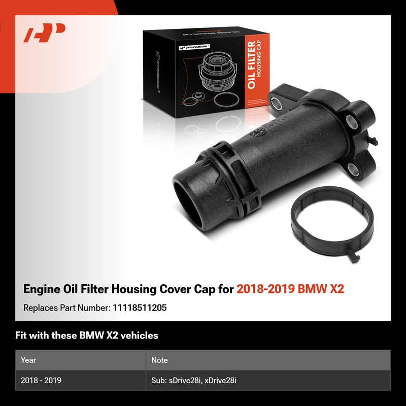Engine Oil Filter Housing Cover Cap for 2018-2019 BMW X2