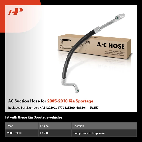 AC Suction Hose for 2005-2010 Kia Sportage