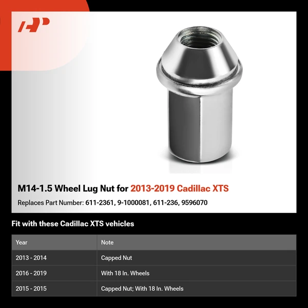 M14-1.5 Wheel Lug Nut for 2013-2019 Cadillac XTS