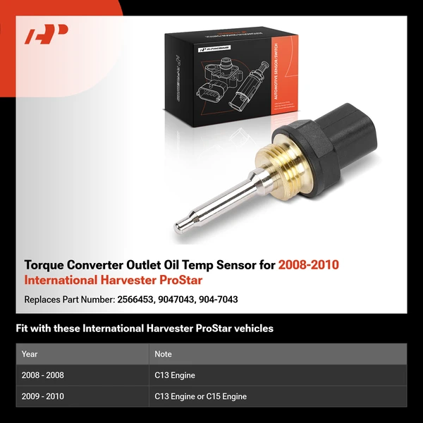 Torque Converter Outlet Oil Temp Sensor for 2008-2010 International Harvester ProStar