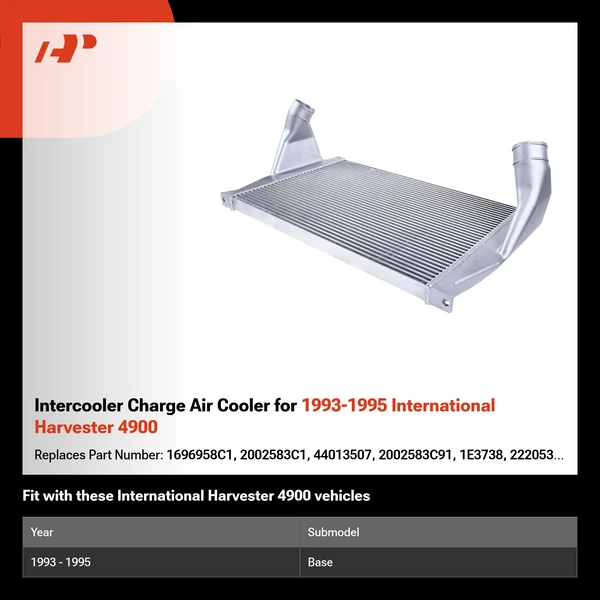 Intercooler Charge Air Cooler for 1993-1995 International Harvester 4900