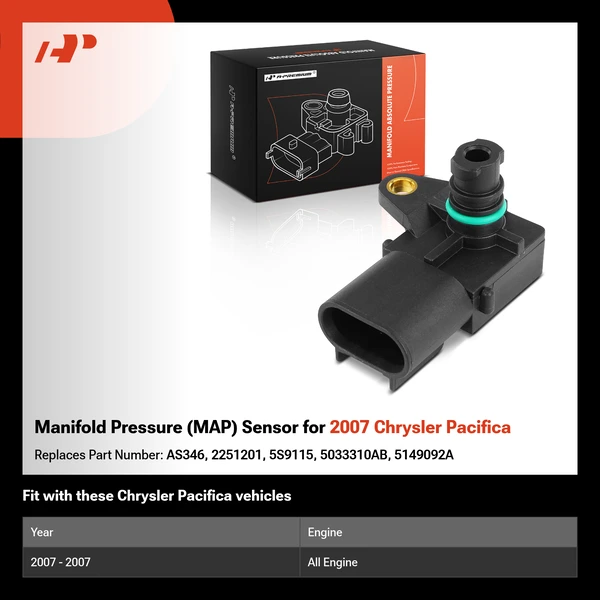 Manifold Pressure (MAP) Sensor for 2007 Chrysler Pacifica