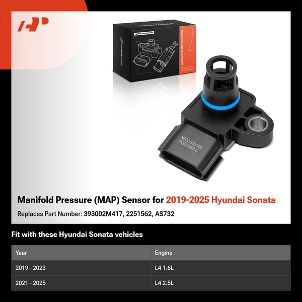 Manifold Pressure (MAP) Sensor for 2019-2025 Hyundai Sonata