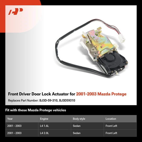 Front Driver Door Lock Actuator for 2001-2003 Mazda Protege