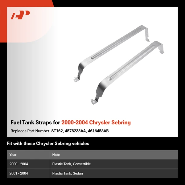Fuel Tank Straps for 2000-2004 Chrysler Sebring