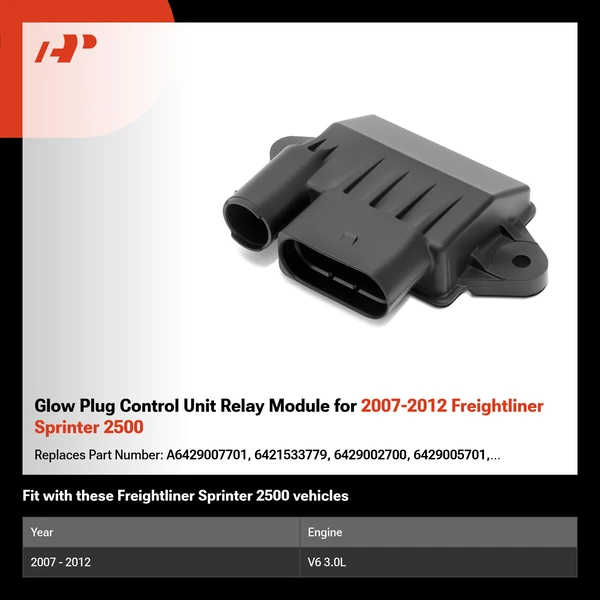 Glow Plug Control Unit Relay Module for 2007-2012 Freightliner Sprinter 2500