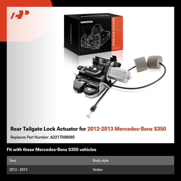 Rear Tailgate Lock Actuator for 2012-2013 Mercedes-Benz S350