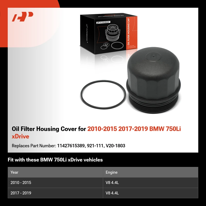 Oil Filter Housing Cover for 2010-2015 2017-2019 BMW 750Li xDrive