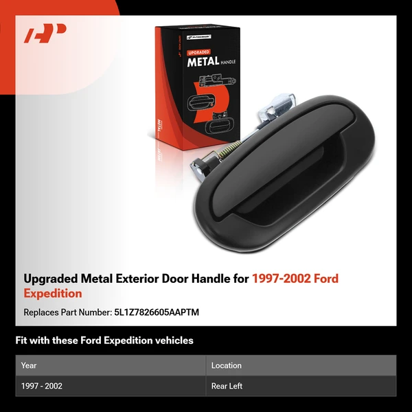 Upgraded Metal Exterior Door Handle for 1997-2002 Ford Expedition