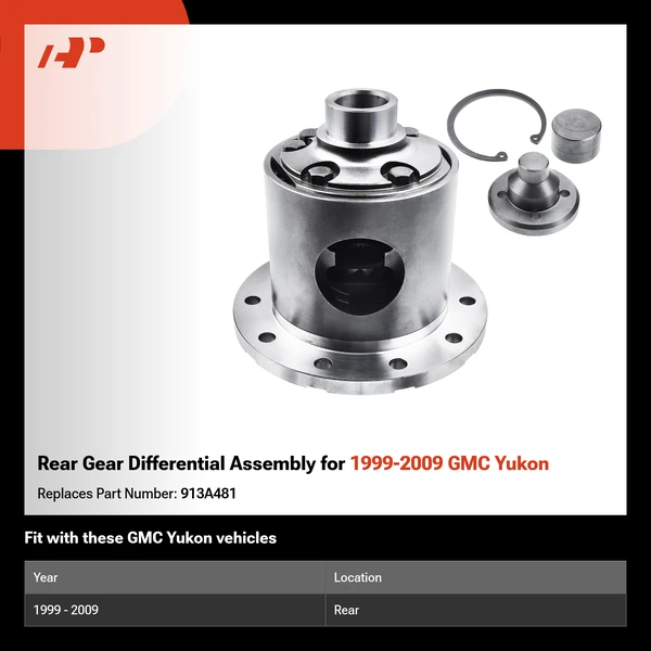 Rear Gear Differential Assembly for 1999-2009 GMC Yukon
