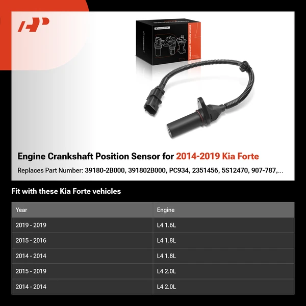 Engine Crankshaft Position Sensor for 2014-2019 Kia Forte