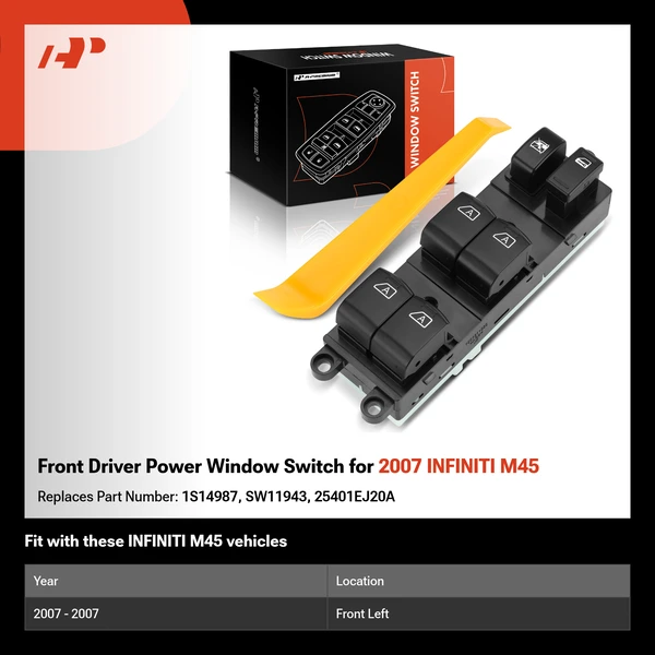 Front Driver Power Window Switch for 2007 INFINITI M45