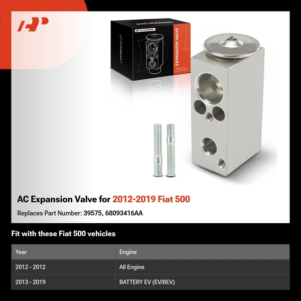 AC Expansion Valve for 2012-2019 Fiat 500