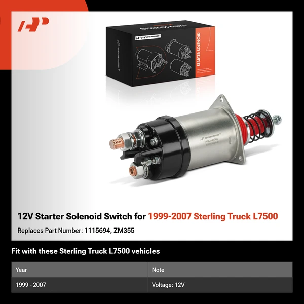 12V Starter Solenoid Switch for 1999-2007 Sterling Truck L7500