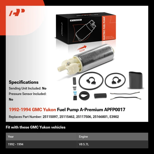 1992-1994 GMC Yukon Fuel Pump A-Premium APFP0017