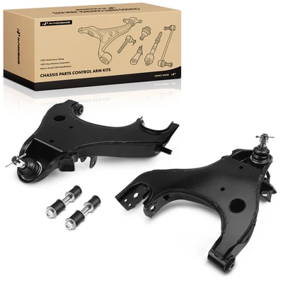 4 Pcs Front Lower Control Arm with Ball Joint Stabilizer Bar Link