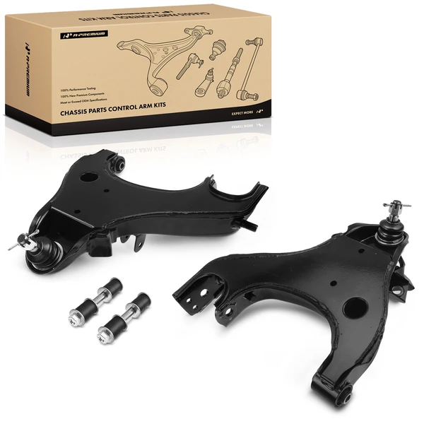 A Set of 4 Control Arm and Sway Bar Link Kit Front Side A-Premium APCA3159