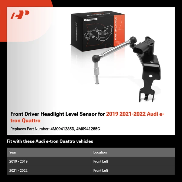 Front Driver Headlight Level Sensor for 2019 2021-2022 Audi e-tron Quattro