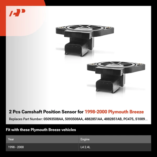 2 Pcs Camshaft Position Sensor for 1998-2000 Plymouth Breeze