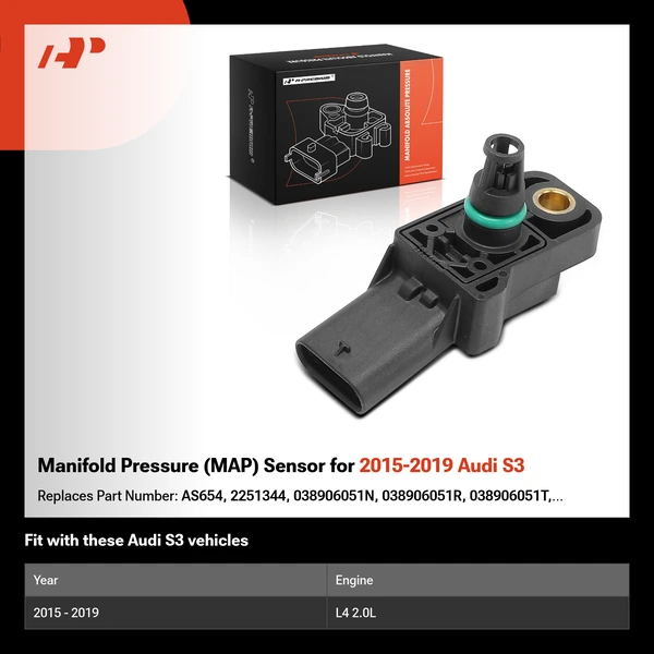 Manifold Pressure (MAP) Sensor for 2015-2019 Audi S3