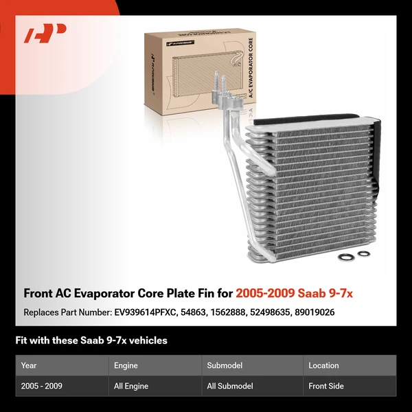 Front AC Evaporator Core Plate Fin for 2005-2009 Saab 9-7x