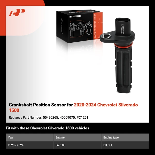 Crankshaft Position Sensor for 2020-2024 Chevrolet Silverado 1500