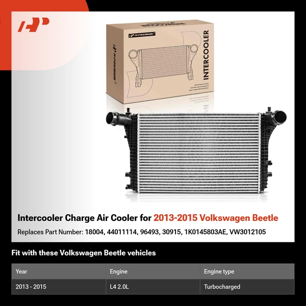 Intercooler Charge Air Cooler for 2013-2015 Volkswagen Beetle