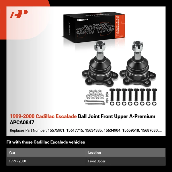 1999-2000 Cadillac Escalade Ball Joint Front Upper A-Premium APCA0847