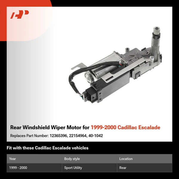 Rear Windshield Wiper Motor for 1999-2000 Cadillac Escalade