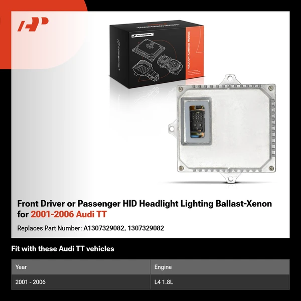 Front Driver or Passenger HID Headlight Lighting Ballast-Xenon for 2001-2006 Audi TT
