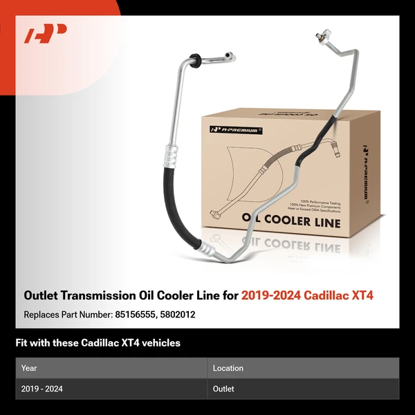 Outlet Transmission Oil Cooler Line for 2019-2024 Cadillac XT4