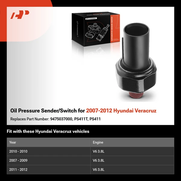Oil Pressure Sender/Switch for 2007-2012 Hyundai Veracruz