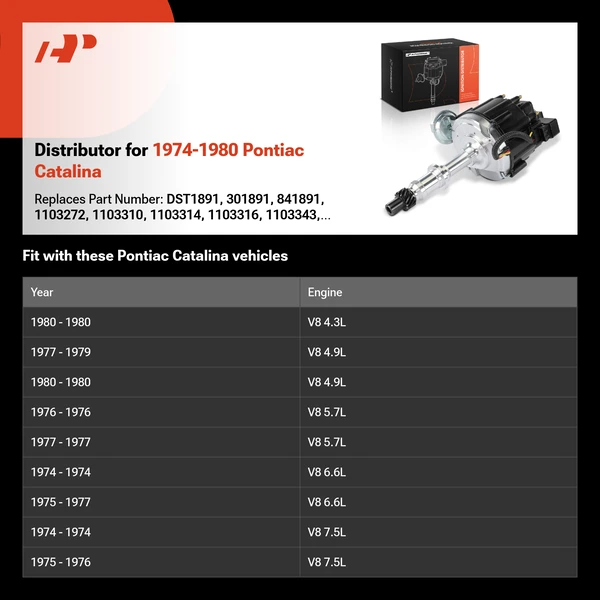 Distributor for 1974-1980 Pontiac Catalina