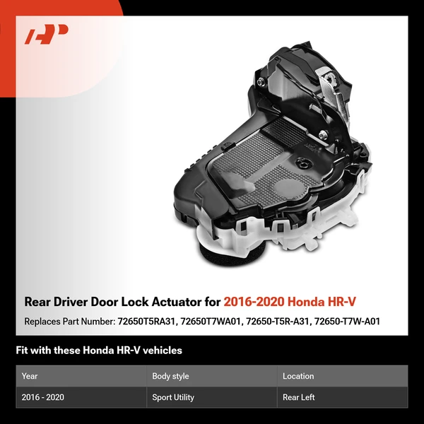 Rear Driver Door Lock Actuator for 2016-2020 Honda HR-V