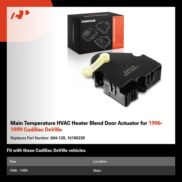 Main Temperature HVAC Heater Blend Door Actuator for 1996-1999 Cadillac DeVille