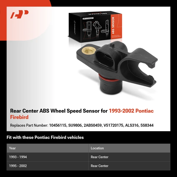 Rear Center ABS Wheel Speed Sensor for 1993-2002 Pontiac Firebird