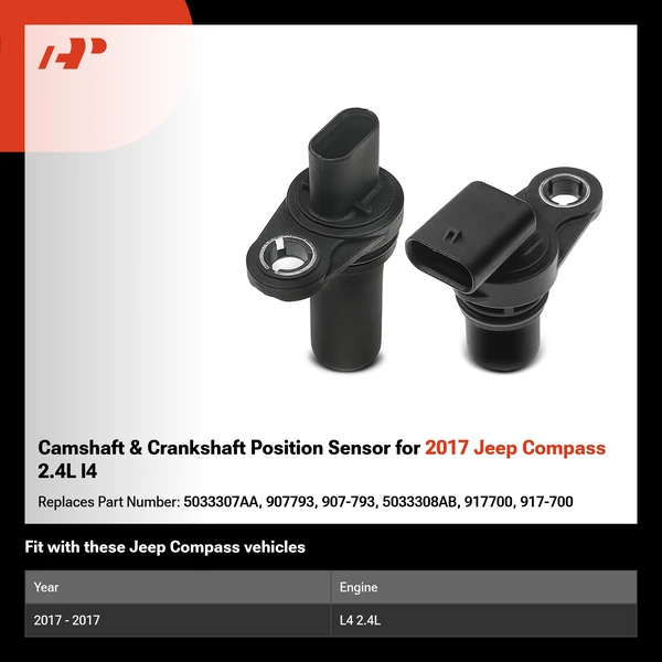 Camshaft & Crankshaft Position Sensor for 2017 Jeep Compass 2.4L l4