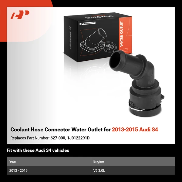 Coolant Hose Connector Water Outlet for 2013-2015 Audi S4