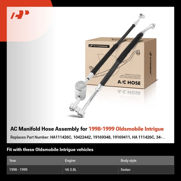 AC Manifold Hose Assembly for 1998-1999 Oldsmobile Intrigue