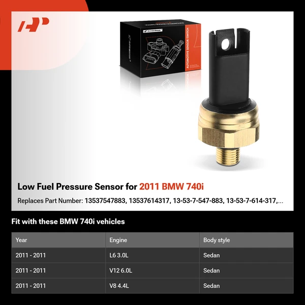 Low Fuel Pressure Sensor for 2011 BMW 740i