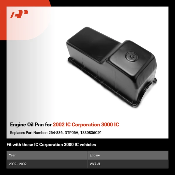 Engine Oil Pan for 2002 IC Corporation 3000 IC