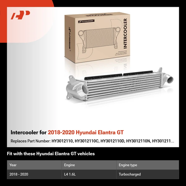 Intercooler for 2018-2020 Hyundai Elantra GT
