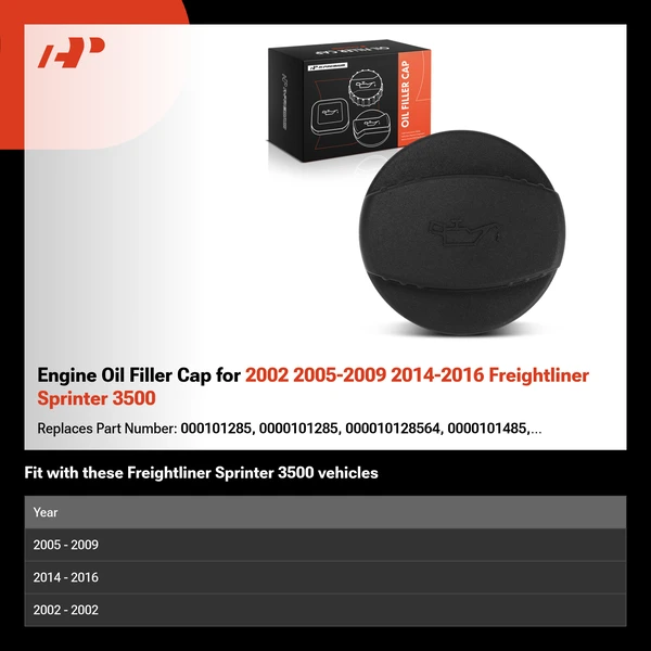 Engine Oil Filler Cap for 2002 2005-2009 2014-2016 Freightliner Sprinter 3500