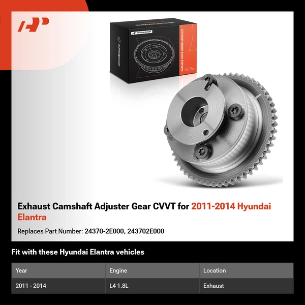 Exhaust Camshaft Adjuster Gear CVVT for 2011-2014 Hyundai Elantra
